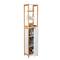 Organize It All Rendition 68" White 6-Shelf Bamboo High Cabinet
